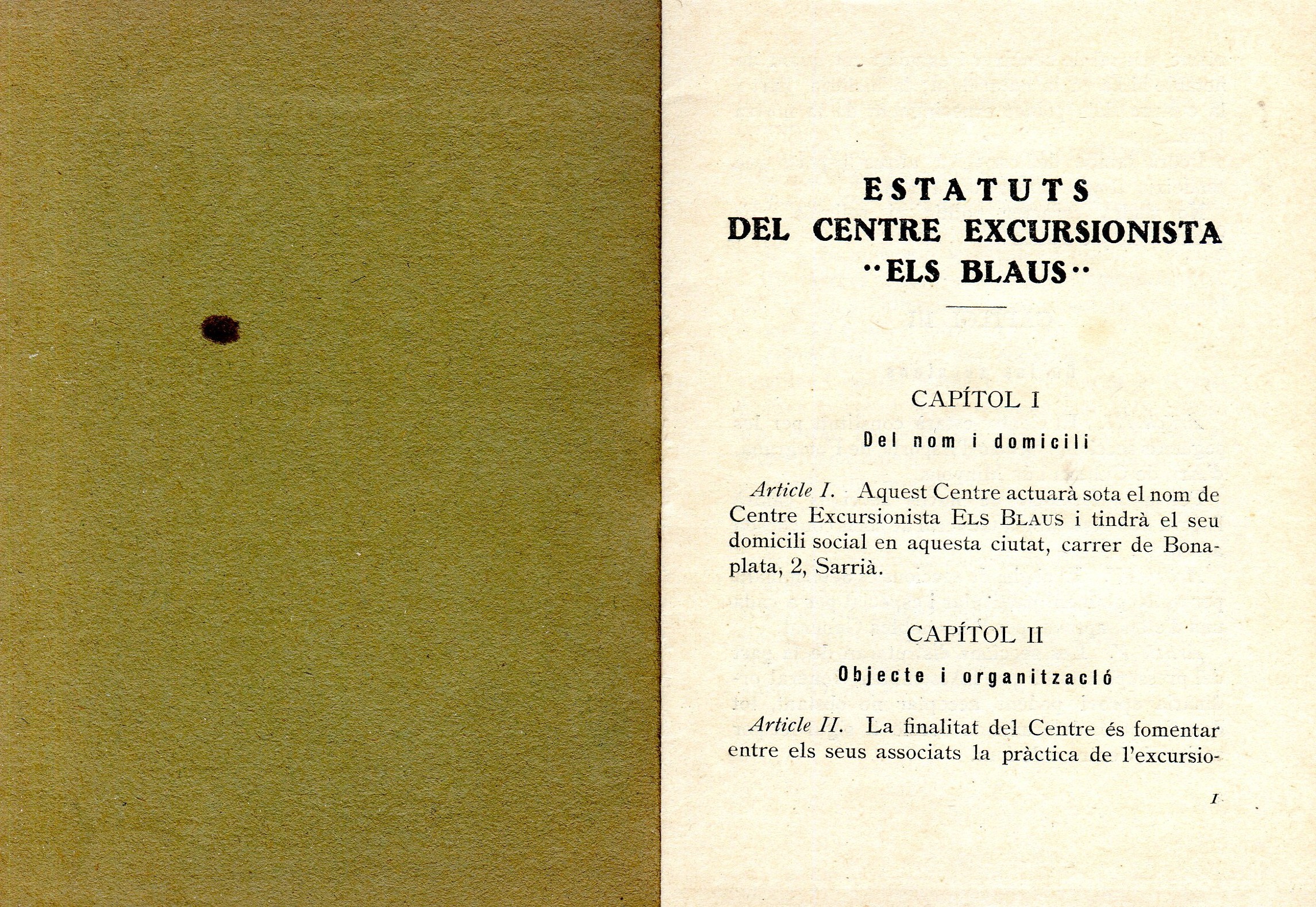 Centre Excursionista "Els Blaus" : Estatuts - Miniatura 2